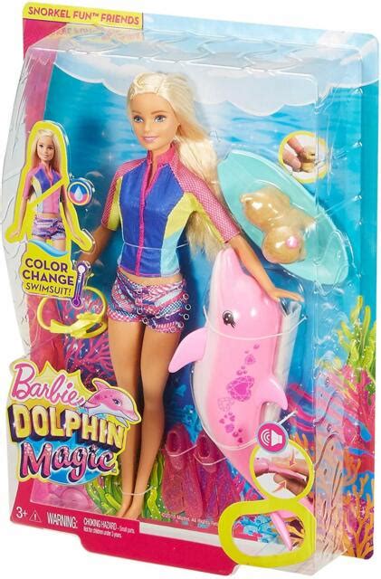 Mattel Barbie Dolphin Magic Snorkel Fun Friends Doll Fbd63 For Sale