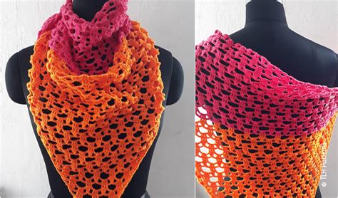 crochet triangle shawl  pattern freebie patterns