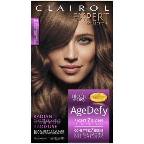 clairol age defy expert collection medium golden brown permanent hair
