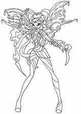 Winx Bloomix Club Coloring Pages Print Color sketch template