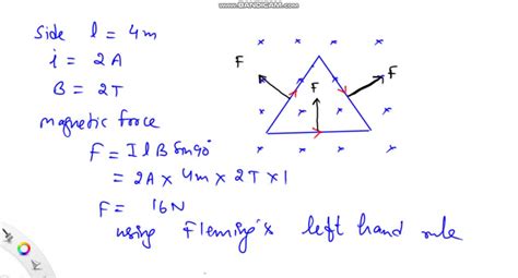 Solved Find Net Force On The Equilateral Loop Of Side 4 M Carrying A