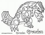 Coloring Pokemon Pages Groudon Popular sketch template