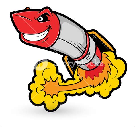Rocket Cartoon Mascot Vector Royalty Free Stock Image Storyblocks