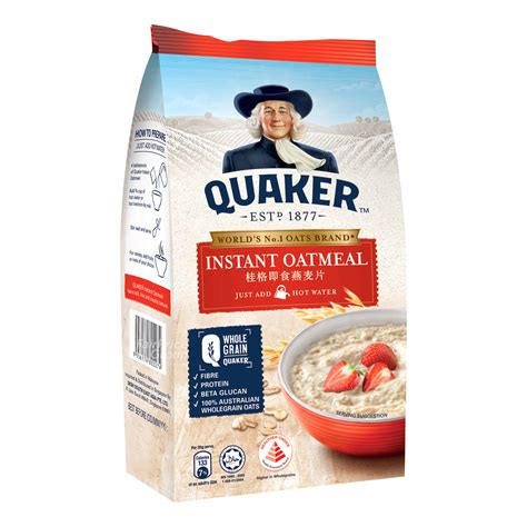 quaker oatmeal nutrition label quaker oats  quaker
