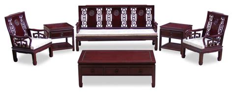 rosewood longevity design sofa 6 piece set asian living room furniture sets by china