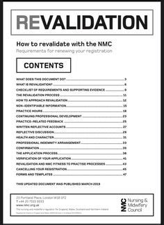nmc revalidation forms  templates   nurse clinical