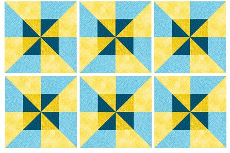 easy double pinwheel quilt block pattern