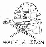 Coloring Waffle Waffles sketch template