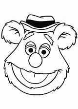 Fozzie Pages Coloring Bear Muppets Muppet Drawing Colouring Show Head Christmas Kids Choose Board sketch template