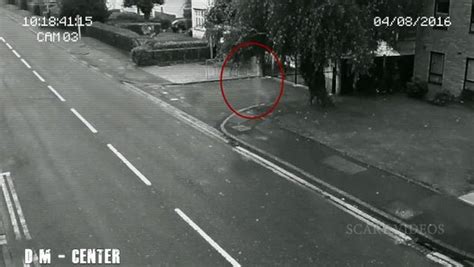 ghost walking on road caught on cctv camera footage