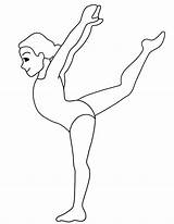 Gymnastics Template sketch template