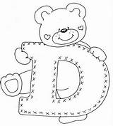 Coloring Alphabet Bears Letra Letter La Con Bear Para Alphabets Osito sketch template