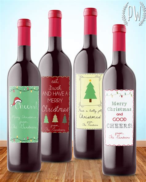 Christmas Wine Labels Label And Litho Label And Litho