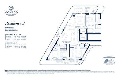 floor plans  monaco residences monaco yacht club  residences miami beach floor plans