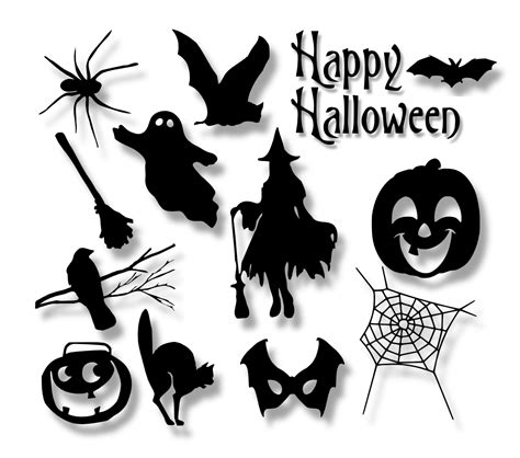 halloween silhouettes  printable printable word searches