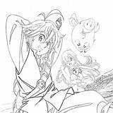 Meliodas Nanatsu Taizai Elizabeth Anime Personajes Quieras Podrás sketch template