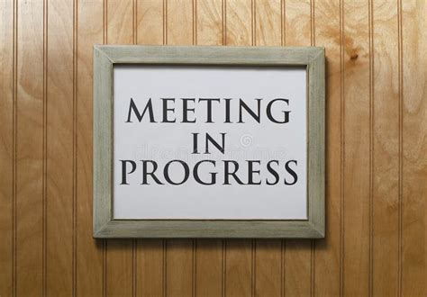 meeting  progress sign stock image image  work conference