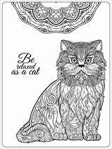 Cat Pages Cats Coloring Relaxing Adults Mandala Animals Decorative Adult Printable Color Elena Print Getdrawings Getcolorings Justcolor Drawing Pet sketch template
