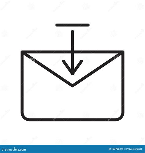 inbox icon vector sign  symbol isolated  white background inbox
