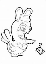 Rabbids Coloring Invasion Pages Printable Raving Colouring Kids Games Color sketch template