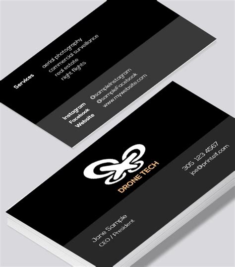 drone night vision business card modern design modern business cards design business card