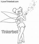 Coloring Tinkerbell Pages Site sketch template