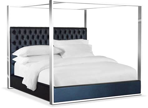 presley king canopy bed black  city furniture  mattresses