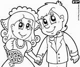 Wedding Couple Coloring Pages Kleurplaat Bruiloft Online Gif Simpel Coppia sketch template