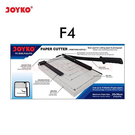 Jual Paper Cutter Joyko Besi F4 Pc 2638 Alat Pemotong Potong Kertas
