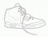 Coloring Nike Yeezy Air sketch template