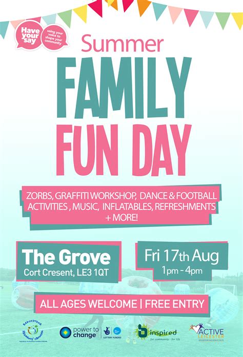 family fun day poster rf life links leicester mental health charity