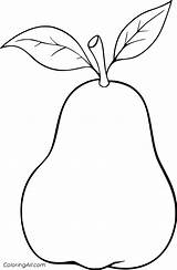 Pear Coloringall sketch template