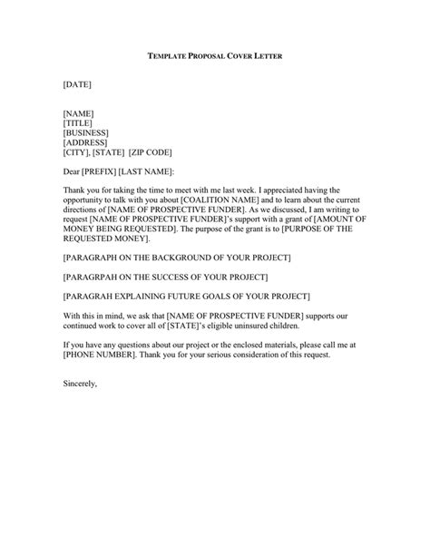 cover letter format  business proposal