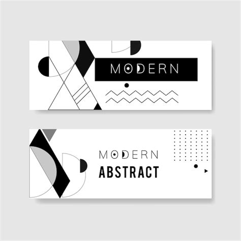 vector abstract modern black  white template
