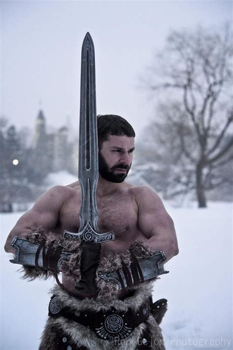 Barechested Nord Warrior Sword And Sorcery Skyrim