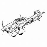 Stuka Vliegtuigen Wereldoorlog Kleurplaat Ju Junkers Tweede sketch template