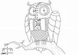 Steampunk Owl Coloring Pages Template Clash Titans Choose Board sketch template