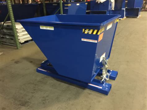 steel  dumping hoppers  forklift attachment