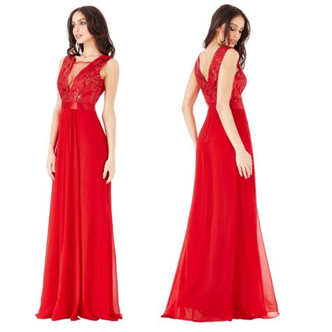 galajurk helder rood schouderbanden chiffondr gala jurken de jurk outfits