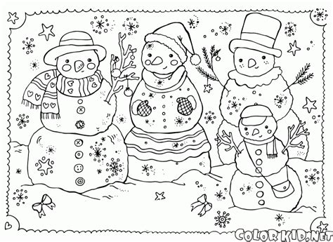 coloring page seasons winter