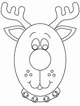 Reindeer Coloring Christmas Pages Printable Head Face Rudolph Drawing Template Coloringpagebook Sheets Ornaments Colouring Color Deer Clipart Ornament Print Colorings sketch template