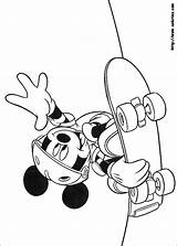 Mickey Pintar Skateboard Skating Planche Roulette Topolino Skateboarding Divertindo Hellokids Afin Amuser Enfilé Ses Página sketch template
