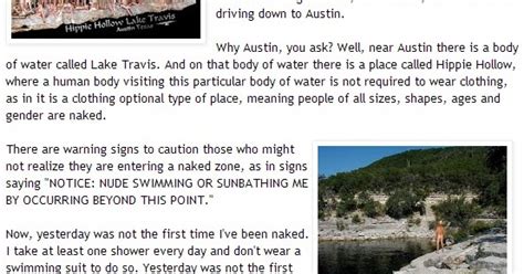 eyes on texas hippie hollow skinny dipping at the only legal clothing optional public park in texas