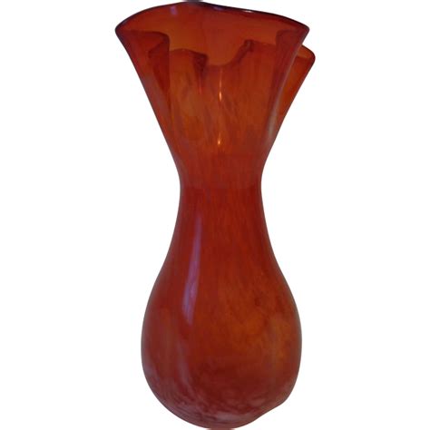 Murano Red Swirl Vase From Marysmenagerie On Ruby Lane