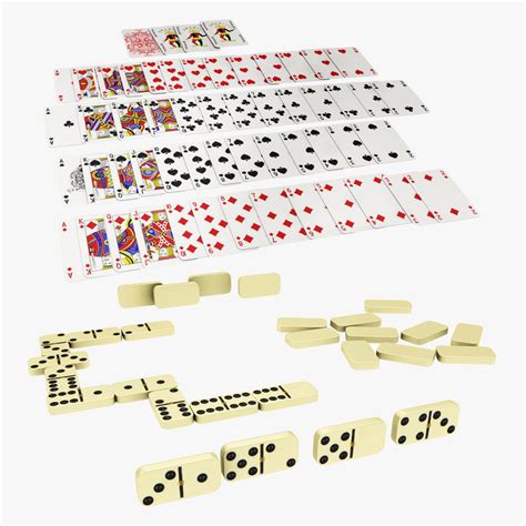 playing card dominos  turbosquid