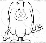 Pecan Mascot Waving Cartoon Coloring Outlined Vector Thoman Cory Clipart Royalty sketch template