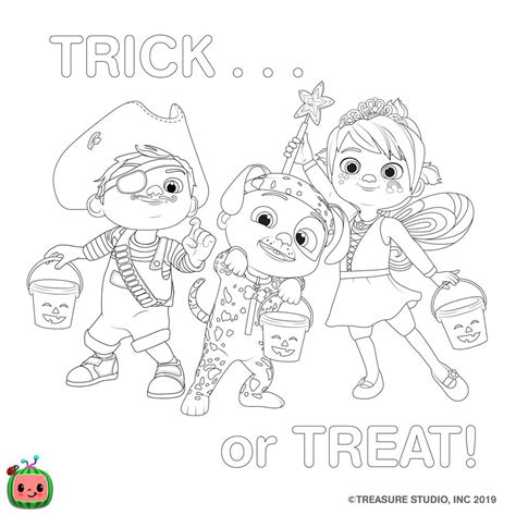 cocomelon coloring pages halloween xcoloringscom