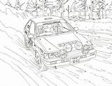 Coloring Rally Car Mazda Color Print Books Gtx Familia Wheel Drive Enjoy Well sketch template