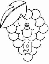 Grapes Printable Coloring Pages Grape Amazing Letter Kids sketch template