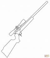 Arme Fusil Paisible Précision Imprimer sketch template